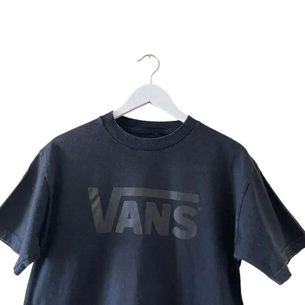 Vans Men Black Cotton Soft Lightweight Minimalist Classic T-Shirt SZ M # 1035 - Picture 3 of 12